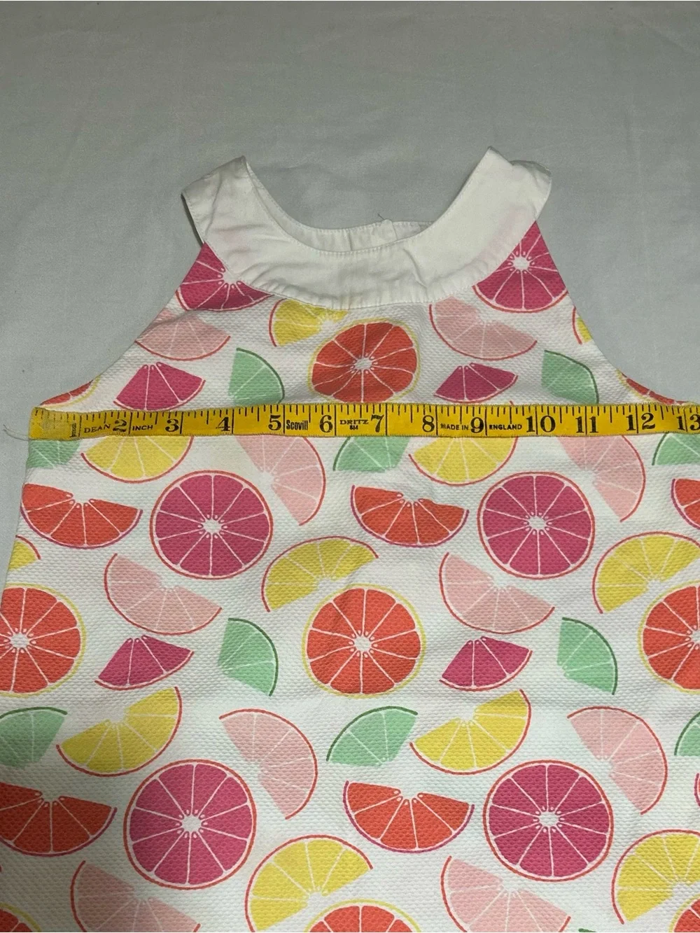 Gymboree Girls 6 White Fruit Punch Citrus Halter Dress Classic Summer Party